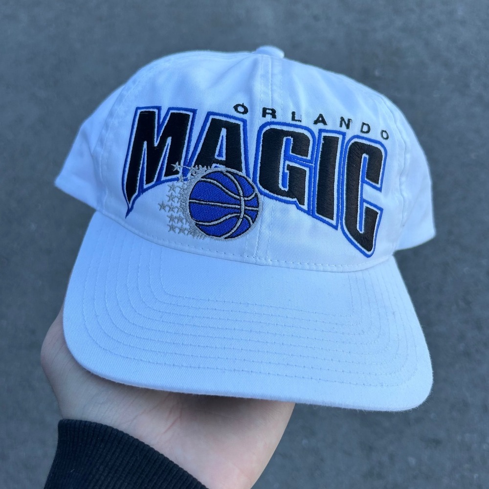 Vintage Starter Orlando Magic Hat Cap Mens Snap Back White NBA Basketball 90s